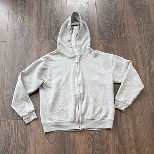 Kids Gray Zip-Up Hoodie